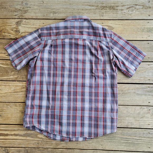 George Mens Classic Fit Button Up Short Sleeve Shirt Grey XL (46-48) - Picture 2 of 10